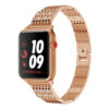 A.m13.rg Main Rose Gold StrapsCo Alloy Metal Link Watch Bracelet Band Strap With Rhinestones For Apple Watch Series 1234 38mm 40mm 42mm 44mm