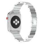 A.m13.ss Back Silver StrapsCo Alloy Metal Link Watch Bracelet Band Strap With Rhinestones For Apple Watch Series 1234 38mm 40mm 42mm 44mm