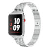 A.m13.ss Main Silver StrapsCo Alloy Metal Link Watch Bracelet Band Strap With Rhinestones For Apple Watch Series 1234 38mm 40mm 42mm 44mm