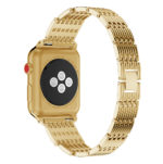 A.m13.yg Back Yellow Gold StrapsCo Alloy Metal Link Watch Bracelet Band Strap With Rhinestones For Apple Watch Series 1234 38mm 40mm 42mm 44mm