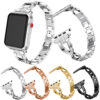 A.m14 All Colour StrapsCo Alloy Metal Link Watch Bracelet Band With Rhinestones For Apple Watch Series 1234 38mm 40mm 42mm 44mm