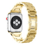 A.m15.yg Back Yellow Gold StrapsCo Stainless Steel Link Watch Bracelet Band With Rhinestones For Apple Watch Series 1234 38mm 40mm 42mm 44mm