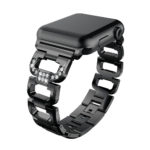 A.m17.mb Main Black StrapsCo Alloy Metal Link Watch Bracelet Band Strap With Rhinestones For Apple Watch Series 1234 38mm 40mm 42mm 44mm
