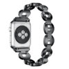 A.m18.mb.22 Back Black & White StrapsCo Alloy Metal Link Watch Bracelet Band With Rhinestones For Apple Watch Series 1234 38mm 40mm 42mm 44mm