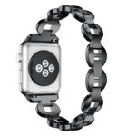 A.m18.mb.22 Back Black & White StrapsCo Alloy Metal Link Watch Bracelet Band With Rhinestones For Apple Watch Series 1234 38mm 40mm 42mm 44mm
