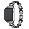 A.m18.mb.22 Main Black & White StrapsCo Alloy Metal Link Watch Bracelet Band With Rhinestones For Apple Watch Series 1234 38mm 40mm 42mm 44mm