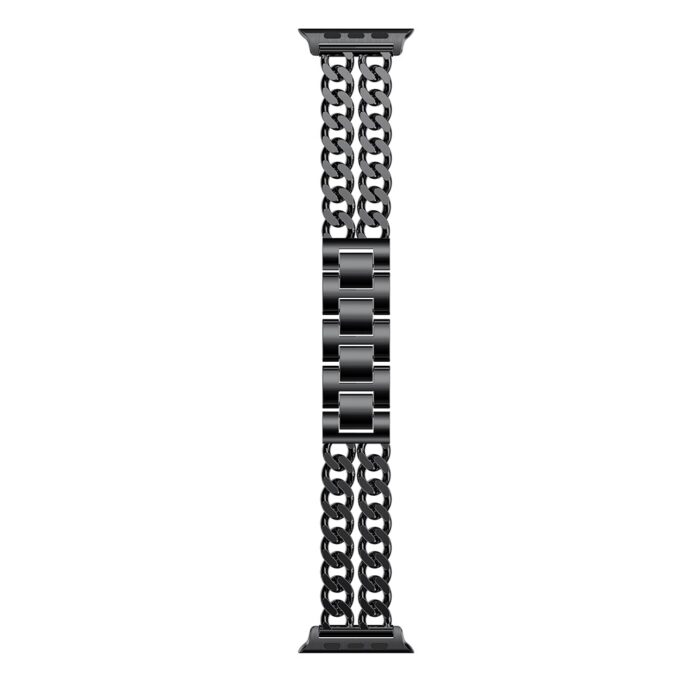 A.m19.mb Up Black StrapsCo Stainless Steel Link Watch Bracelet Band Strap For Apple Watch Series 1234 38mm 40mm 42mm 44mm