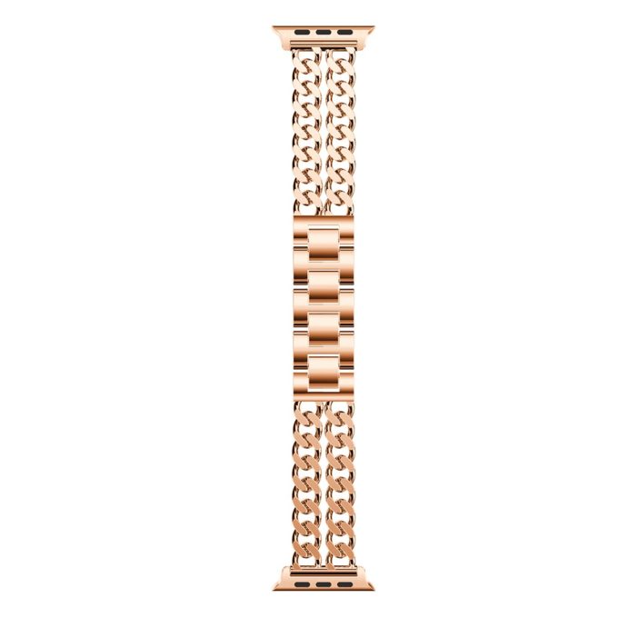A.m19.rg Up Rose Gold StrapsCo Stainless Steel Link Watch Bracelet Band Strap For Apple Watch Series 1234 38mm 40mm 42mm 44mm