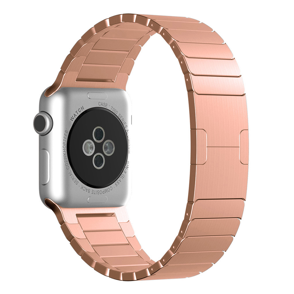 Crested Store Stainless Steel Strap for Apple Watch Band 44mm/ 40mm/ 42mm/ 38mm Link Bracelet Rose Gold / 38mm / 40mm / 41mm