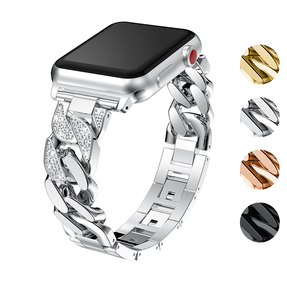 Cheap Stainless Steel Link Bracelet for Apple Watch Band 6 7 8 9 SE 40mm  41mm 44mm 45mm 49mm Women Slim Strap iWatch 5 4 Accessories | Joom