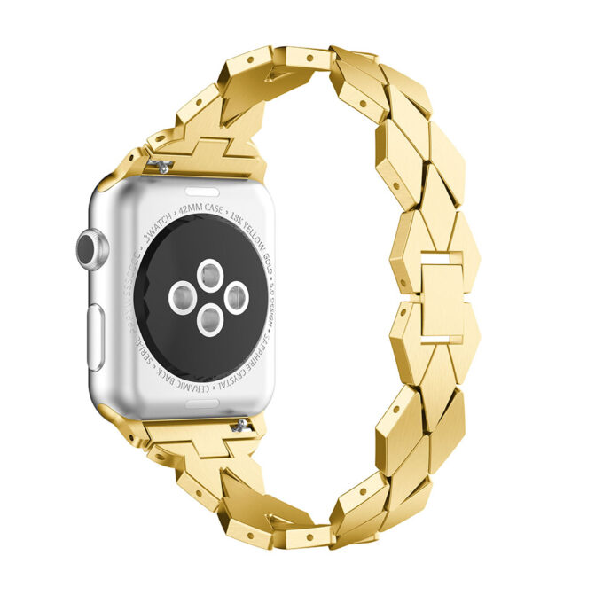 A.m34.yg Back Yellow Gold StrapsCo Stainless Steel Watch Bracelet Band Strap For Apple Watch Series 4 40mm 44mm