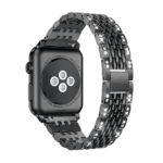 A.m35.mb Back Black StrapsCo Alloy Metal Watch Bracelet Band Strap With Rhinestones For Apple Watch Series 4 40mm 44mm