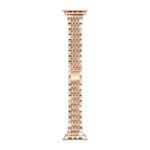 A.m35.rg Up Rose Gold StrapsCo Alloy Metal Watch Bracelet Band Strap With Rhinestones For Apple Watch Series 4 40mm 44mm