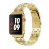 A.m36.yg Main Yellow Gold StrapsCo Alloy Metal Link Watch Bracelet Band Strap With Rhinestones For Apple Watch Series 4 40mm 44mm Copy