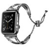 A.m8.mb Main Black StrapsCo Stainless Steel Watch Bracelet Band Strap With Rhinestones For Apple Watch Series 1234 38mm 40mm 42mm 44mm