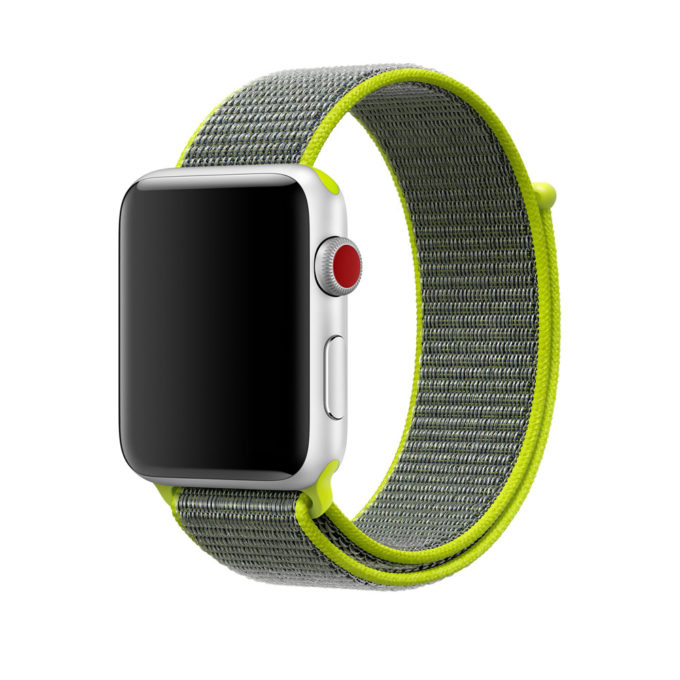 A.ny3.11a.7 Main Neon Green & Grey StrapsCo Woven Nylon Watch Band Strap For Apple Watch Series 123 38mm 42mm