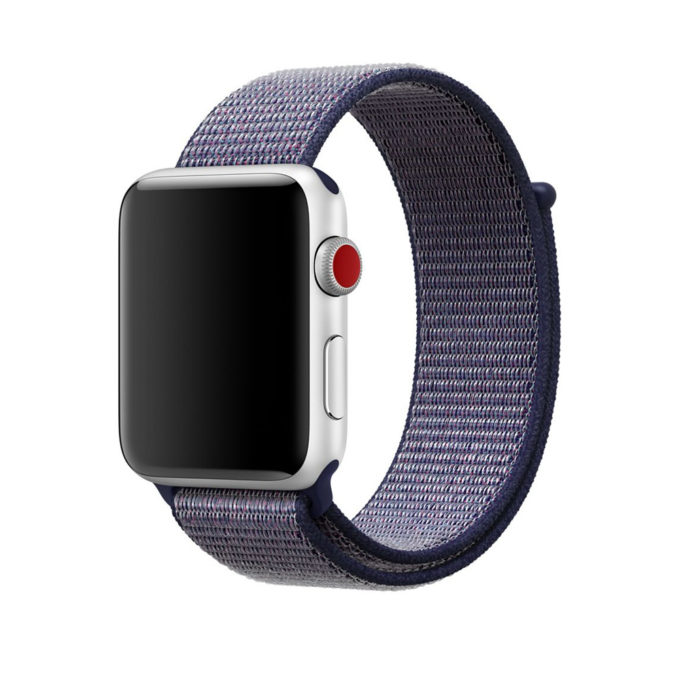 A.ny3.5.7 Main Navy Blue & Grey StrapsCo Woven Nylon Watch Band Strap For Apple Watch Series 123 38mm 42mm