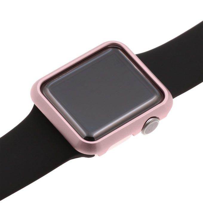 A.pc5.pg Main Pink Gold StrapsCo Alloy Metal Protective Case For Apple Watch Series 123 38mm 42mm
