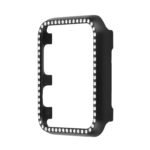 A.pc6.mb Front Black StrapsCo Alloy Metal Protective Case With Rhinestones For Apple Watch Series 1234 38mm 40mm 42mm 44mm