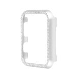 A.pc6.ss Front Silver StrapsCo Alloy Metal Protective Case With Rhinestones For Apple Watch Series 1234 38mm 40mm 42mm 44mm