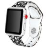 A.r4.f Main Skull & Bones StrapsCo Silicone Rubber Colorful Pattern Watch Band Strap For Apple Watch Series 123 38mm 42mm