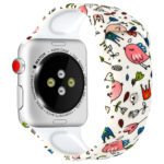 A.r4.g Back Cartoon Birds StrapsCo Silicone Rubber Colorful Pattern Watch Band Strap For Apple Watch Series 123 38mm 42mm