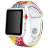 A.r4.h Main Paint Splatter StrapsCo Silicone Rubber Colorful Pattern Watch Band Strap For Apple Watch Series 123 38mm 42mm