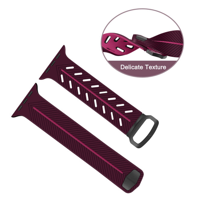 A.r5.13 Diagram Fuchsia StrapsCo Silicone Rubber Watch Band Strap For Apple Watch Series 123 38mm 42mm