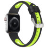 A.r7.1.10 Back Black & Yellow StrapsCo Silicone Rubber Sport Watch Band Strap For Apple Watch Series 4 40mm 44mm