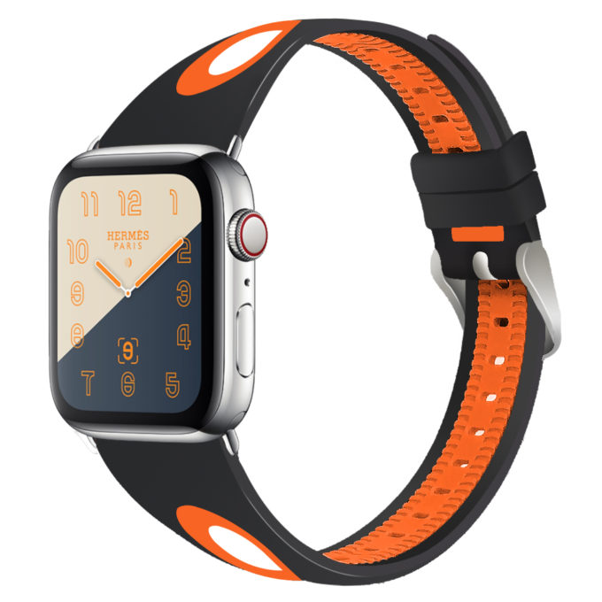 Authentic Hermes Apple Watch Orange Sport Band 44mm