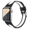 A.r7.1.22 Main Black & White StrapsCo Silicone Rubber Sport Watch Band Strap For Apple Watch Series 4 40mm 44mm