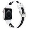 A.r7.22.1 Back White & Black StrapsCo Silicone Rubber Sport Watch Band Strap For Apple Watch Series 4 40mm 44mm