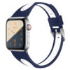 A.r7.5.22 Main Blue & White StrapsCo Silicone Rubber Sport Watch Band Strap For Apple Watch Series 4 40mm 44mm
