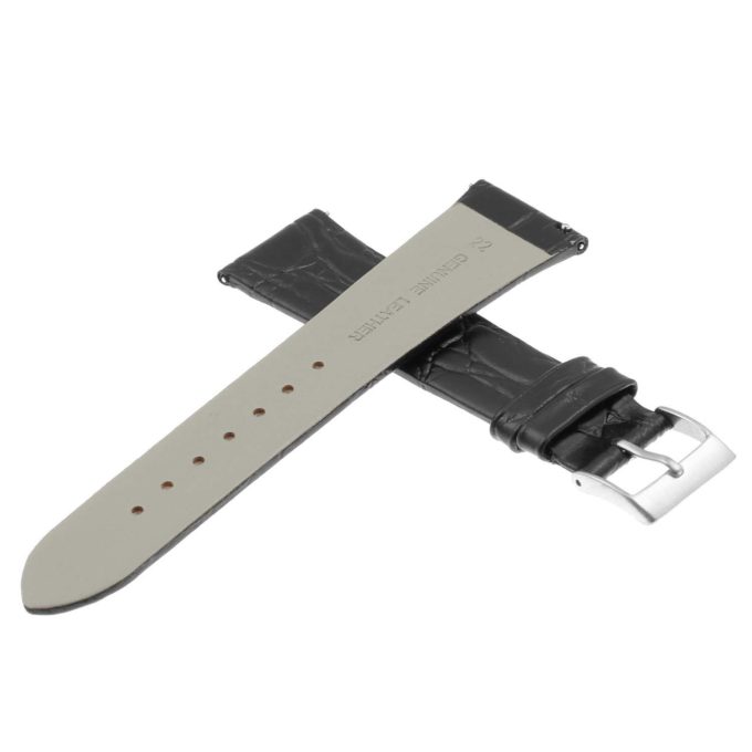 Ds13.1 Back Black Crocodile Leather Watch Band Strap