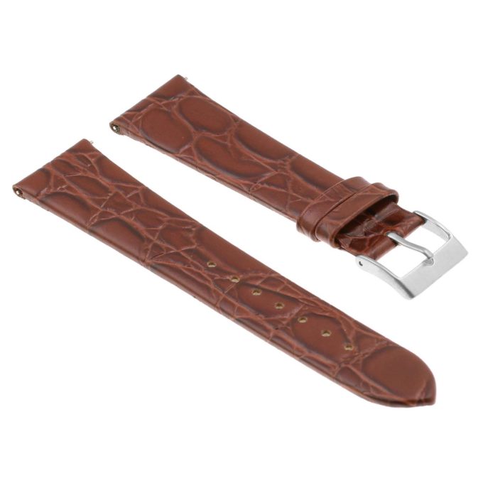 Ds13.3 Angle Tan Crocodile Leather Watch Band Strap