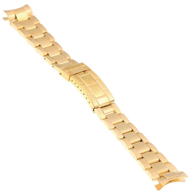 M.rx1.yg Angle Yellow Gold Brushed Stainless Steel Oyster Watch Band For Rolex