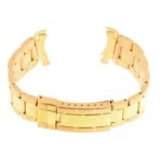 M.rx1.yg Curved Yellow Gold Brushed Stainless Steel Oyster Watch Band For Rolex