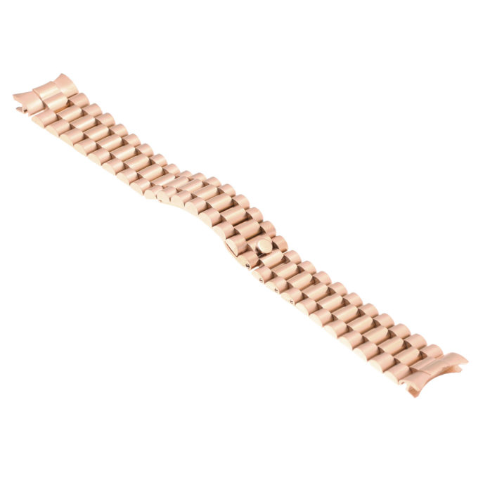 M.rx3.rg Angle Rose Gold Stainless Steel President Watch Strap Band For Rolex