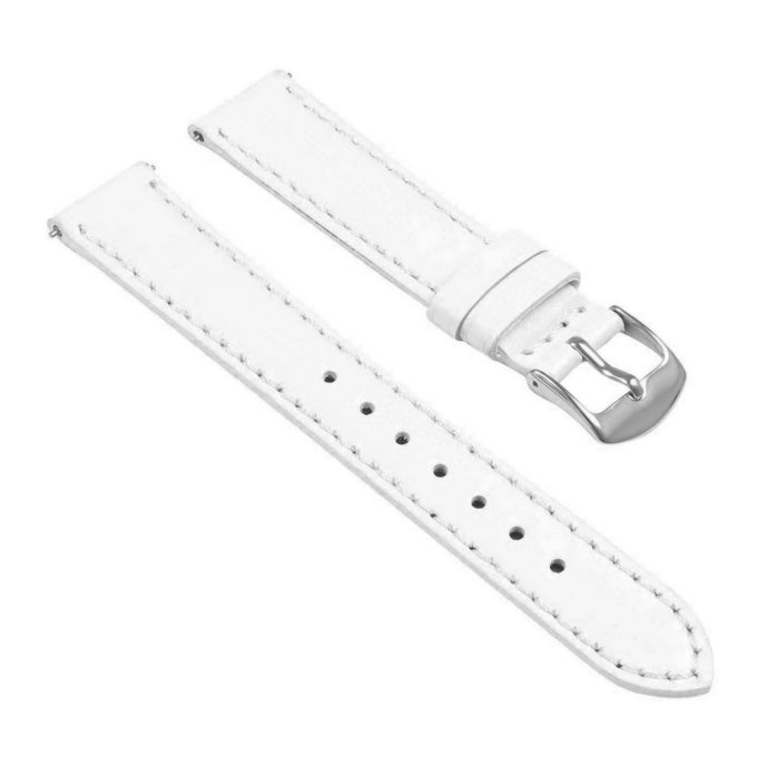 St19.22 Angle White Womens Smooth Leather Watch Band Strap