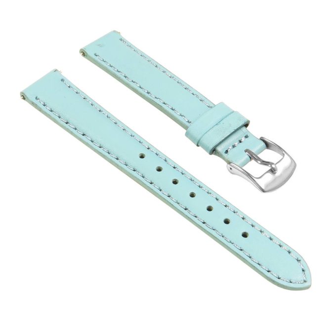 St19.5b Angle Light Blue Womens Smooth Leather Watch Band Strap