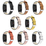 Fb.l21 All Colors StrapsCo Leather Watch Band Strap With Contour Stitching For Fitbit Inspire & Inspire HR