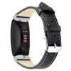 Fb.l21.1 Main Black StrapsCo Leather Watch Band Strap With Contour Stitching For Fitbit Inspire & Inspire HR