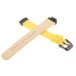 Fb.l21.10.mb Alt Yellow With Black Buckle StrapsCo Leather Watch Band Strap With Contour Stitching And Black Buckle For Fitbit Inspire & Inspire HR
