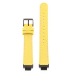 Fb.l21.10.mb Up Yellow With Black StrapsCo Leather Watch Band Strap With Contour Stitching And Black Buckle For Fitbit Inspire & Inspire HR