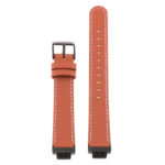 Fb.l21.12.mb Up Orange With Black Buckle StrapsCo Leather Watch Band Strap With Contour Stitching And Black Buckle For Fitbit Inspire & Inspire HR