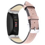 Fb.l21.13 Main Pink StrapsCo Leather Watch Band Strap With Contour Stitching For Fitbit Inspire & Inspire HR