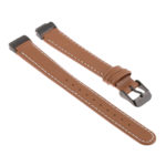 Fb.l21.2.mb Angle Brown With Black Buckle StrapsCo Leather Watch Band Strap With Contour Stitching And Black Buckle For Fitbit Inspire & Inspire HR