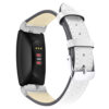 Fb.l21.22 Main White StrapsCo Leather Watch Band Strap With Contour Stitching For Fitbit Inspire & Inspire HR