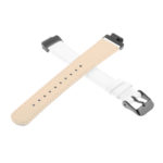 Fb.l21.22.mb Alt White With Black Buckle StrapsCo Leather Watch Band Strap With Contour Stitching And Black Buckle For Fitbit Inspire & Inspire HR