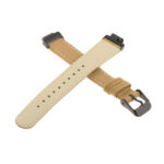 Fb.l21.2a.mb Alt Tan With Black Buckle StrapsCo Leather Watch Band Strap With Contour Stitching And Black Buckle For Fitbit Inspire & Inspire HR
